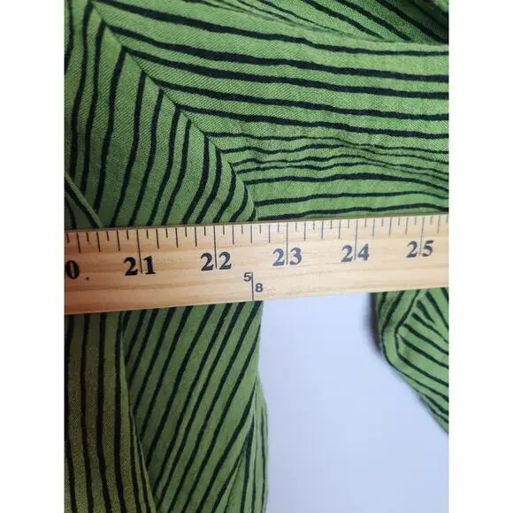 Ali Miles mixed print button front blouse sz 1X art to wear Lagenlook Careerwear - Picture 7 of 8